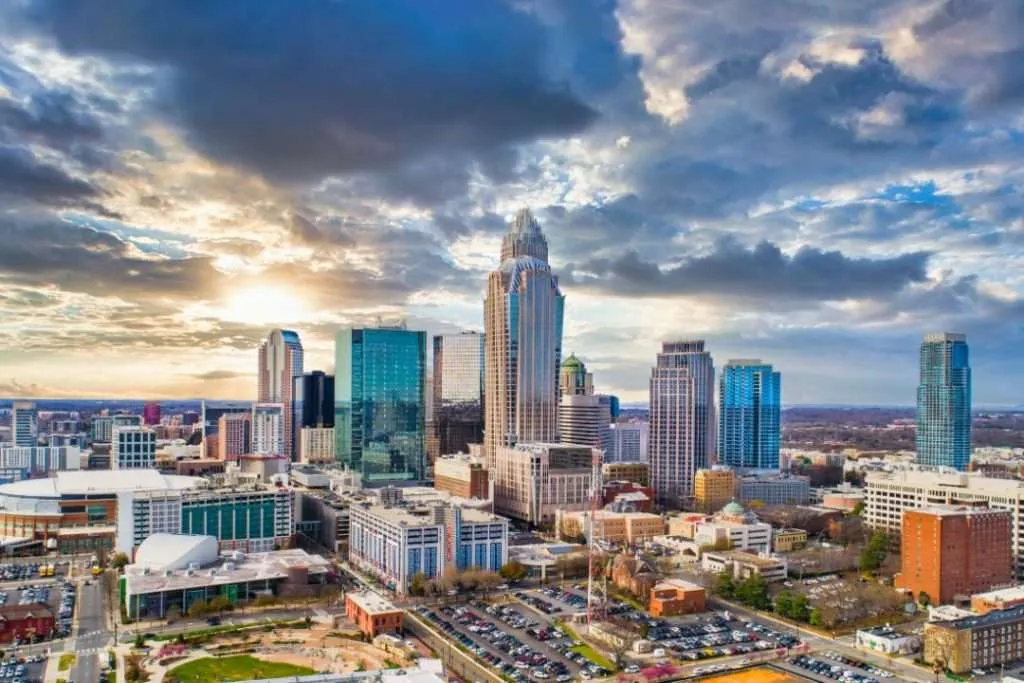 Aerial  view of Charlotte, NC
