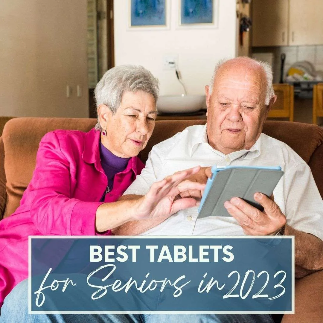 older couple using a tablet